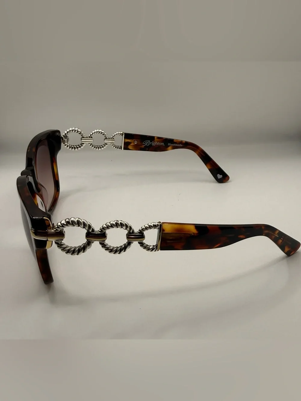 Brighton Kindred Tort Tortoise Chain Link Sunglasses w/ Brighton Case - Picture 3 of 8